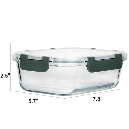 M MCIRCO Glas-Frischhaltedosen Set, 8-teilig, 860 ml, auslaufsicher