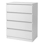 LEADZM Kommode mit 4 Schubladen, Sideboard für Schlafzimmer, Weiss
