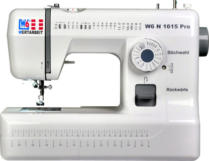 W6 WERTARBEIT Nähmaschine N 1615 Pro mit Freiarm und 17 Programmen