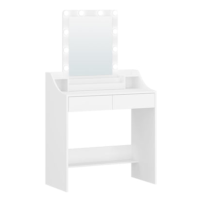 Hzuaneri Schminktisch DT39503X mit LED-Beleuchtung und Spiegel, Weiss