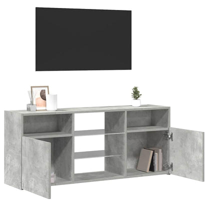 vidaXL TV Schrank Betongrau LED - Lowboard 120cm