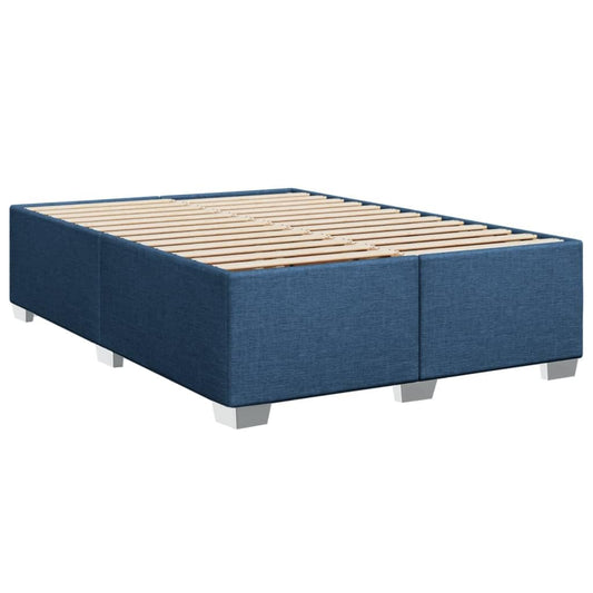 vidaXL Polsterbett Doppelbett. Rechteckiges blaues Stoffbett (140x190cm). Bietet Schlafplatz für zwei Personen.