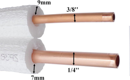 Kolor Kupferrohr Kältemittelleitung 1/4" 3/8" Klima WP – 9m