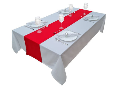 Lemos Home Tischdecke Konzept aus 100% Baumwolle, 150x350 cm, Weiss