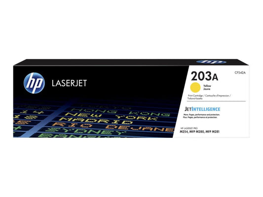 HP 203A (CF542A) Original Toner Gelb für HP LaserJet Pro M254. Tonerkartusche liefert gelben Toner für Laserdrucke.