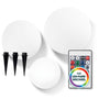 EASYmaxx LED Solarleuchte Dekokugel 3er-Set mit Fernbedienung, kugelförmig, mit Erdspiess