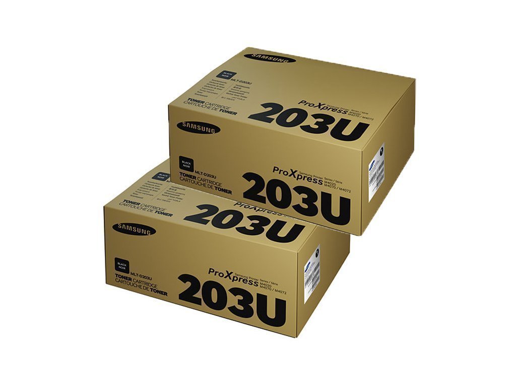 HP Kompatibler MLT-P203U Toner Schwarz 2er-Pack. Zwei schwarze Tonerkartuschen für den Einsatz in Laserdruckern.