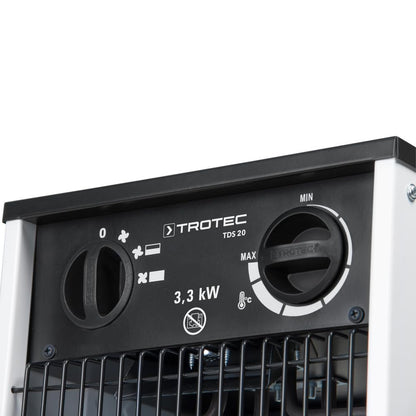 TROTEC TDS 20 Elektro Heizlüfter als Bauheizer – 3,3 kW Heizleistung