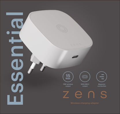 Zens Wireless Charging EU Power Adapter MagSafe Qi Ladegerät 15 W