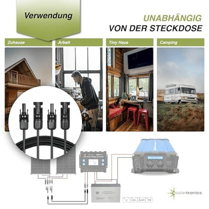 SOLARTRONICS PV Verlängerungskabel H1Z2Z2-K 6mm² - 40m schwarz