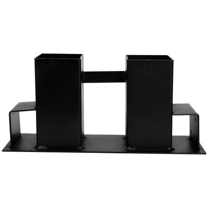 Randaco Holzstapelhilfe 4 Stück, Stapelhalter für Brennholz, schwarz
