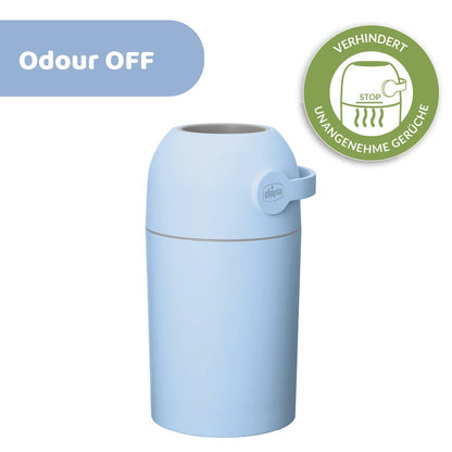 Chicco Windeleimer Odour Off mit Deckel, Anti-Geruchssystem, Blau