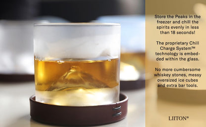 Exklusiv The Peaks Whisky Karaffen-Set - 5-teilig Kristallglas