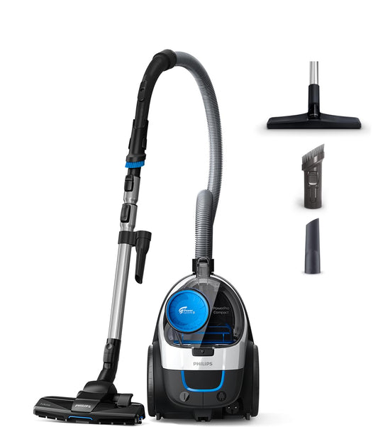 Philips FC9332/09 Staubsauger PowerPro Compact - Weiss. Kompakter, weisser Staubsauger mit Zyklon-Technologie. Saugt Staub und Schmutz von Hartböden und Teppichen.
