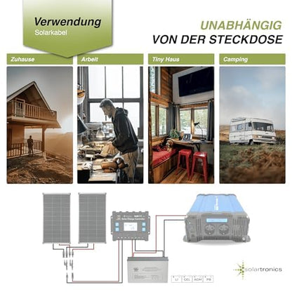 SOLARTRONICS Solarkabel Photovoltaik 6mm² - 50m, Schwarz