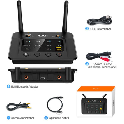 1Mii B03Pro Bluetooth Transmitter Empfänger TV HiFi AptX HD