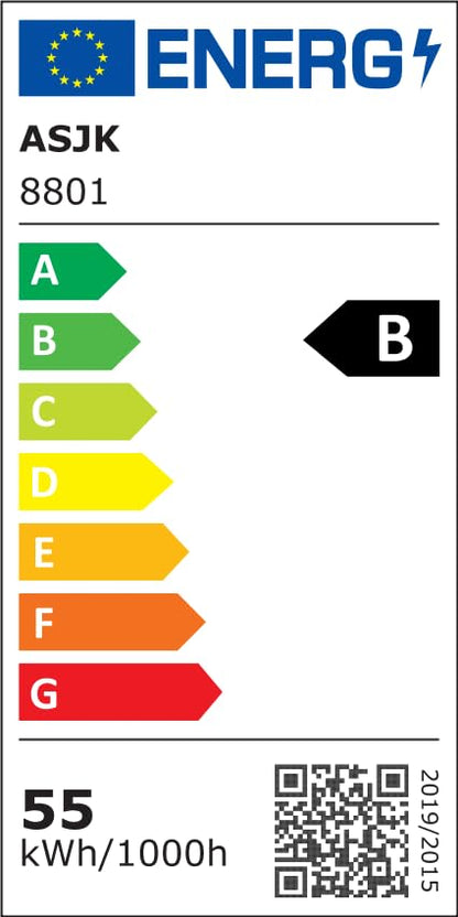 ASJK Deckenventilator mit LED Licht Dimmbar, Leise – Schwarz