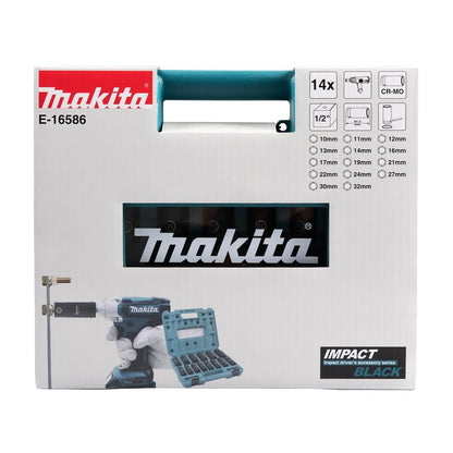 Makita E-16586 Impact Black Schlagnuss-Set 1/2" 14-teilig im Koffer