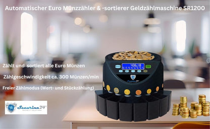 Securina24 SR1200LC Münzzähler/-sortierer - Schwarz