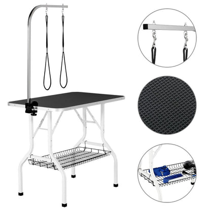 Yaheetech Hundepflegetisch Trimmtisch, faltbar, bis 100 kg, schwarz