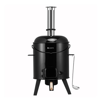 Juskys Gulaschkanone Gulaschkessel – 17L mit Kessel & Pfanne