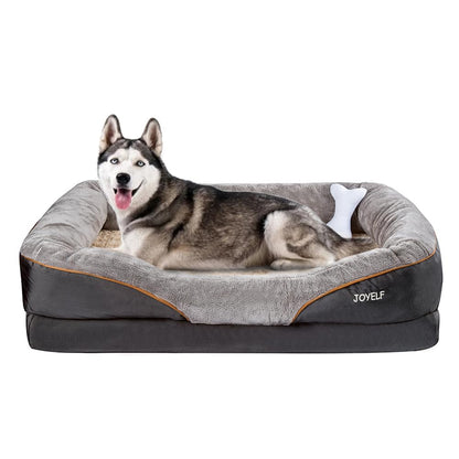 JOYELF Orthopädisches Hundebett Memory Foam XXL – Waschbarer Bezug