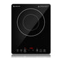 AMZCHEF Induktionskochplatte Einzel, 3500 W, Doppelring, 9 Stufen, schwarze Kristallglasfläche