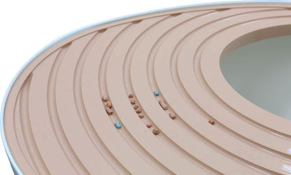 Iris Ohyama Katzenklo PUNT-530 mit Deckel und Schaufel, weiss/beige