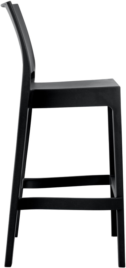 CLP Barhocker Maya 2er Set – Schwarz, Wetterfester Kunststoff