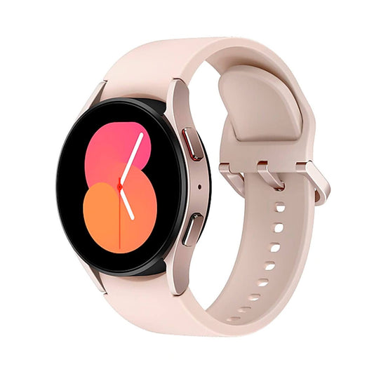 Samsung Galaxy Watch 5 40mm Bluetooth Smartwatch Gold. Runde, goldene Smartwatch. Zeigt Uhrzeit, Fitnessdaten und Benachrichtigungen.