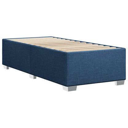vidaXL Polsterbett Einzelbett - Stoff Blau 90x190cm