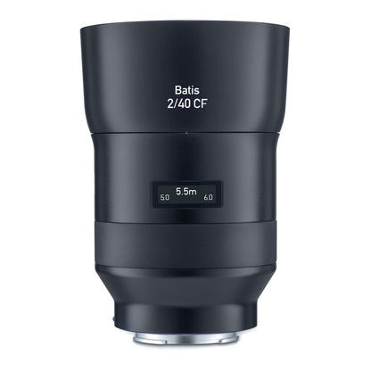 ZEISS Batis 2/40 CF Festbrennweite für Sony E-Mount: Schwarzes Objektiv. Ermöglicht Bilder mit fester Brennweite und Nahfokus.