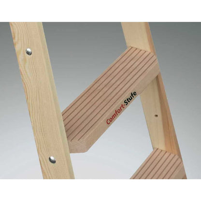 Euroline Comfort-Stufenstehleiter Holz - Modell 10577-2x5