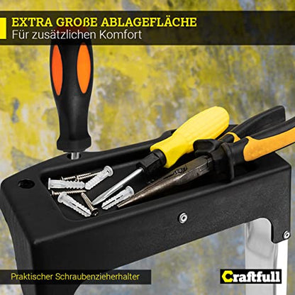 CRAFTFULL CF-133B Alu Haushaltsleiter klappbar - 6 Stufen