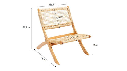 Kare Design Klappsessel Copacabana Rattangeflecht Outdoor - Braun