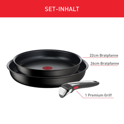 Tefal Ingenio Unlimited On Pfannenset 3-teilig, 22/26 cm, Induktion