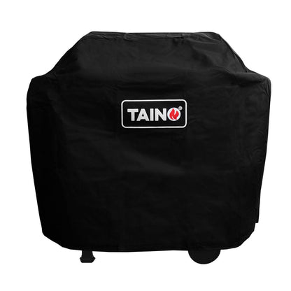 TAINO Basic Abdeckhaube für Gasgrill, schwarz, 142 x 52 x 94 cm aus Oxford-Gewebe mit Klettverschlüssen