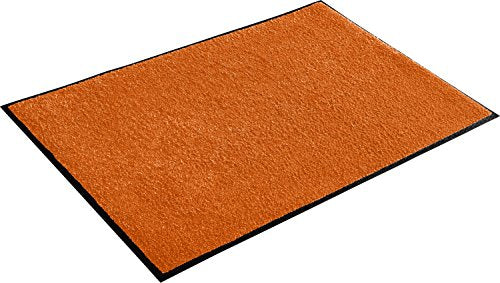 Waschbare Fussmatte Burnt Orange 60x180cm: Rechteckige, orangefarbene Fussmatte. Innen- und Aussenbereich, zum Schutz des Bodens vor Schmutz und Feuchtigkeit.
