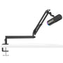 TONOR TD520S+LP Dynamisches Mikrofon mit USB/XLR und Mikrofonarm, schwarz, RGB-Lichtring