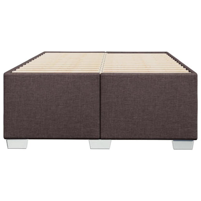 vidaXL Polsterbett Doppelbettrahmen Stoff dunkelbraun 120x190cm