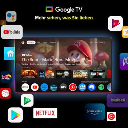 CHIQ 32 Zoll QLED FHD HDR10 Fernseher - Google TV, Schwarz