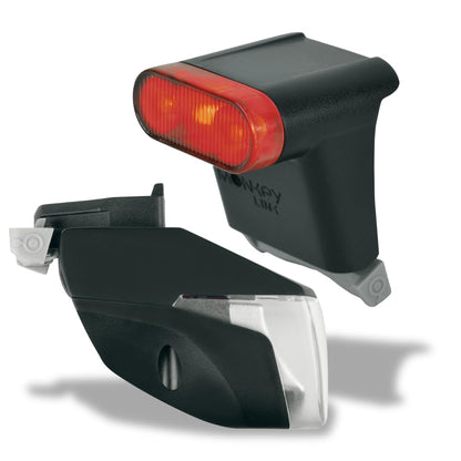 MonkeyLink MonkeyLight Sport Set Connect 50 Lux E-Bike Beleuchtungsset. Schwarzes, kompaktes Lichtset zur E-Bike-Beleuchtung; 50 Lux StVZO-konform, magnetische Montage.
