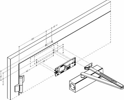 GEZE TS 2000 V BC Gestängetürschliesser 1-flügelig – Silber