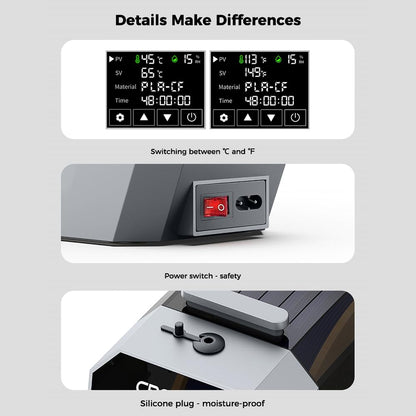 Creality Space PI Filament Trockner 2025 mit Ventilator