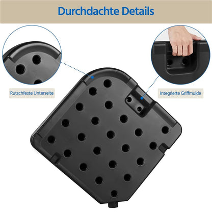 Yaheetech Sonnenschirmständer 4-teilig, befüllbar, bis 80 kg, schwarz