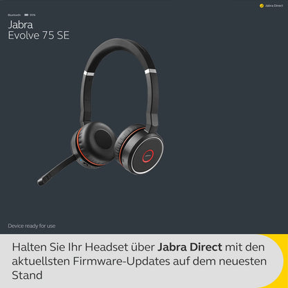 Jabra Evolve 75 SE Headset Schnurlos ANC Stereo - Schwarz