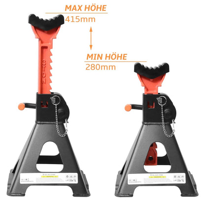 Melko Unterstellböcke 3 Tonnen – KFZ Stützböcke 4er Set höhenverstellbar
