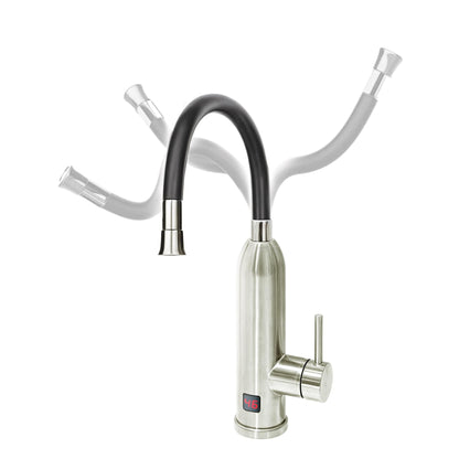 HOGART Elektrischer Wasserhahn mit Durchlauferhitzer 230V, flexibler Auslauf