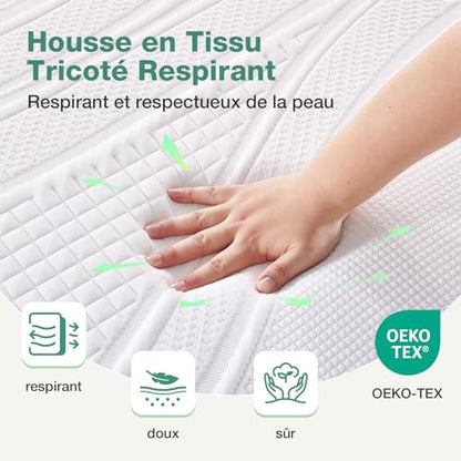 Novilla Gel Memory Foam Matratzen Topper 140x200 - 5 cm Höhe