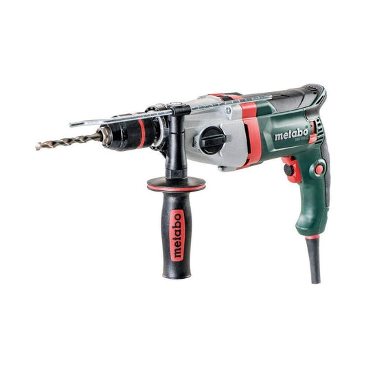 Metabo SBE 850-2 Schlagbohrmaschine mit Schnellspannbohrfutter. Grün-schwarz. Zum Bohren u. Schlagbohren in Beton, Stein, Metall.